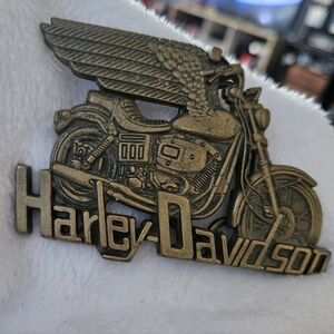 🏍 Baron HD Winged Cycle Brass Belt Buckle